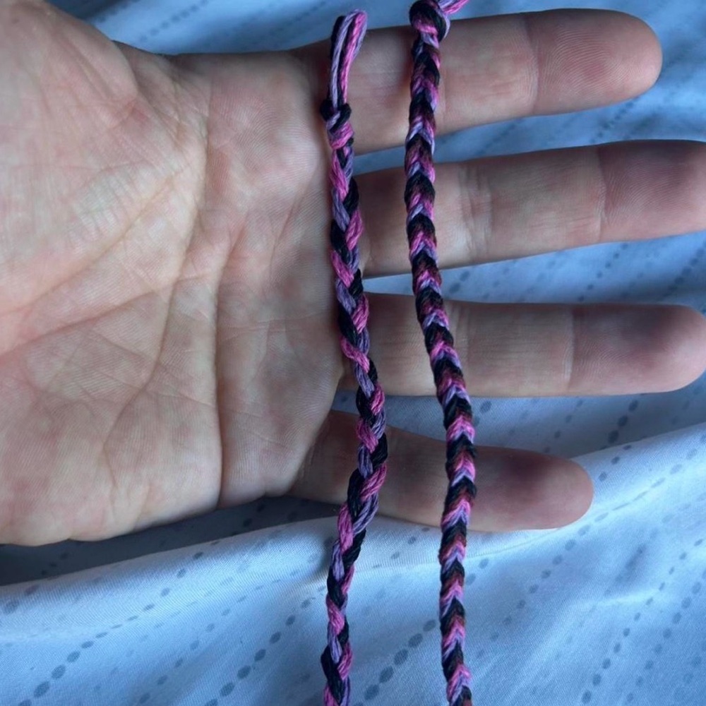 Pink and Purple Braided Bracelet pack